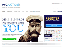 Tablet Screenshot of pfcauctions.com
